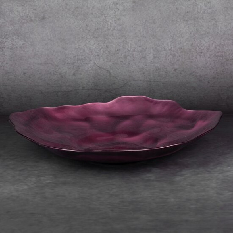 Patera NIKOL burgund z barwionego szkła artystycznego 40x40x5 CS/NIKOL/2/MIS/2