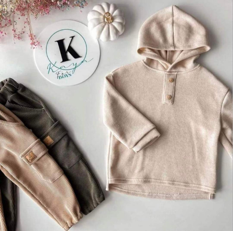 SWETEREK KAYA UNI Z KAPTUREM BEŻ