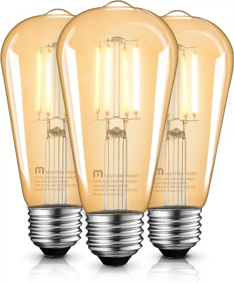 P12 Żarówki Edisonki E27 6.5W 650lm 2500K, 3szt