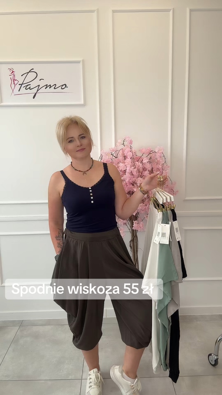 Spodnie szerokie wiskoza 14870