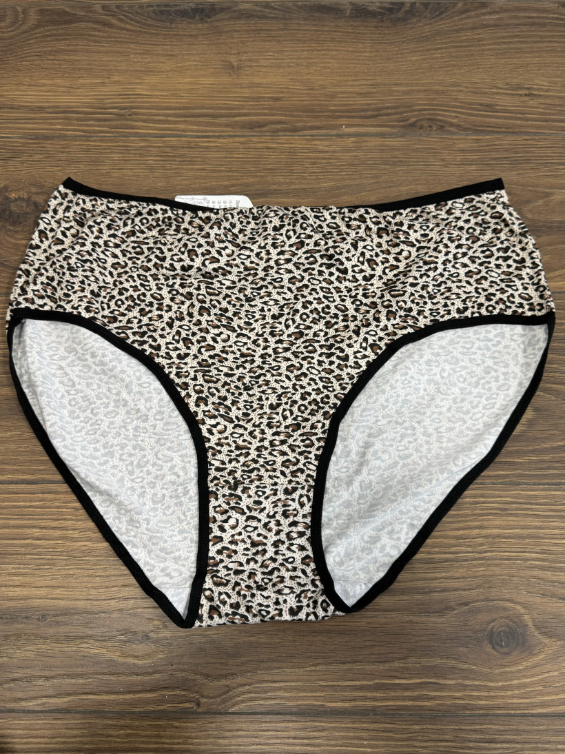 Majtki w panterke  - 3187 -  4/5xl  beżowe