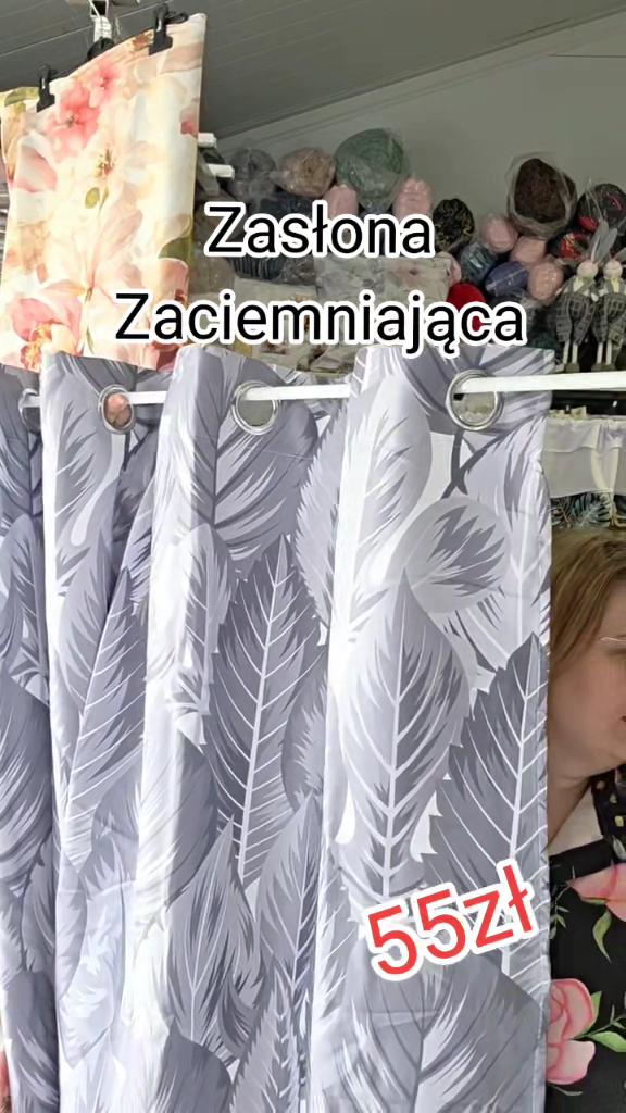 zasłona zaciemniająca blackout monstery szare 140x250