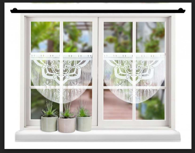 Makrama śnieżka żakardowa gotowa 60x50cm 359022