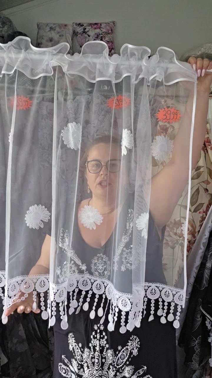 firanka sokrotki z hafem i gipiura 200x95
