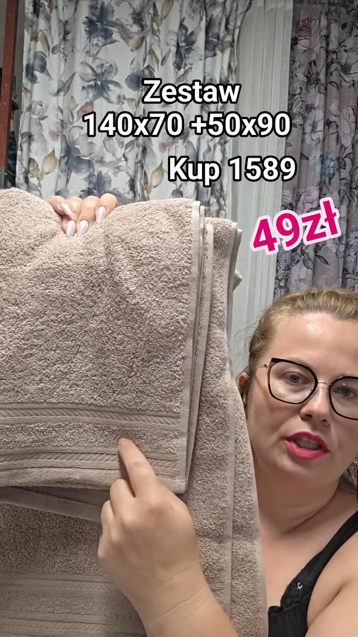 Ręczniki zestaw beż 140x70+50x90