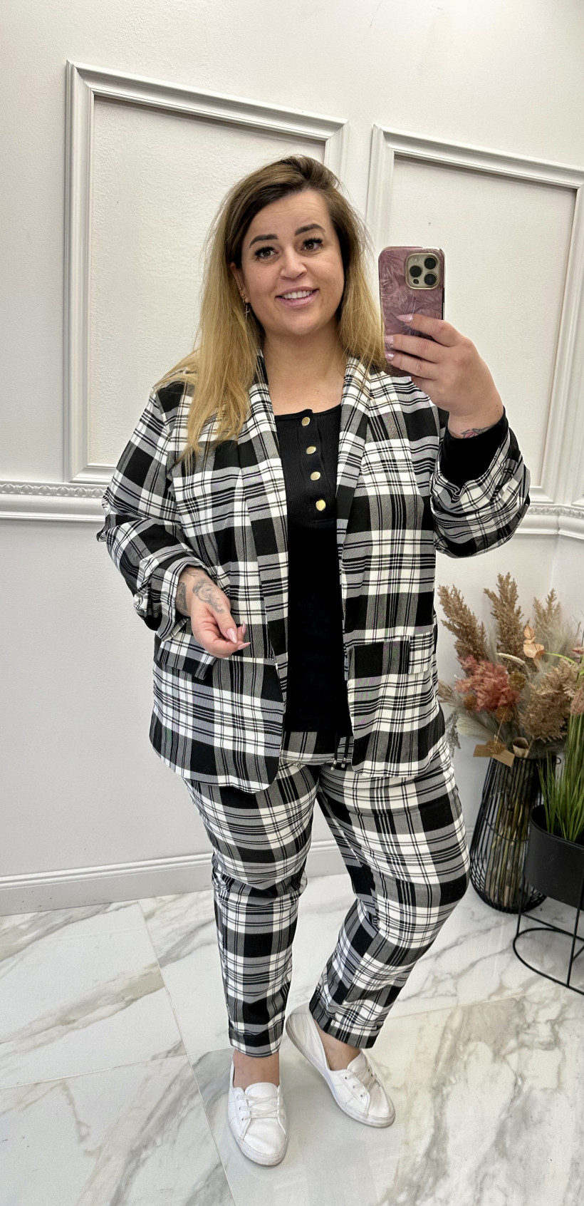 Garnitur w kratę / marynarka