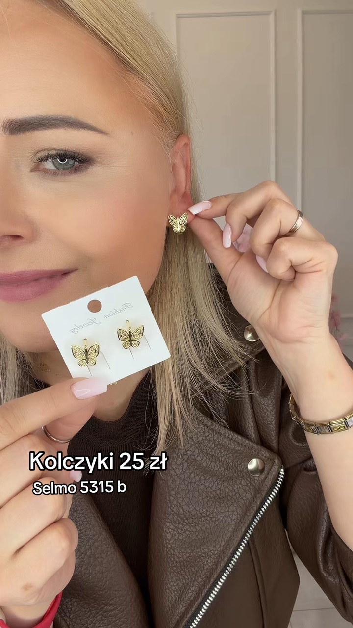 Kolczyki motyl 15315 B