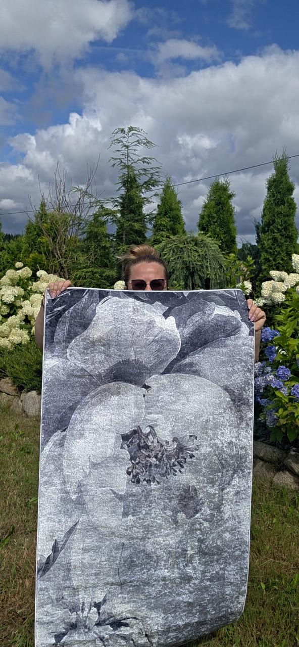 Dywanik 80x140 ciemny kwiat