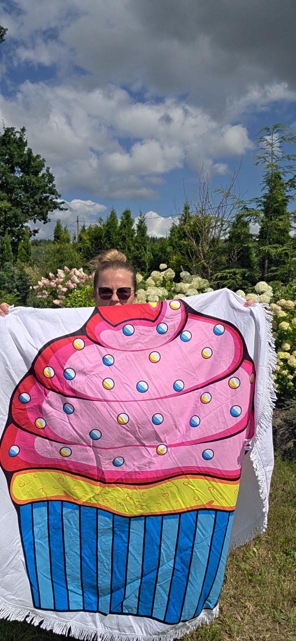 Recznik plażowy babeczka 150cm 