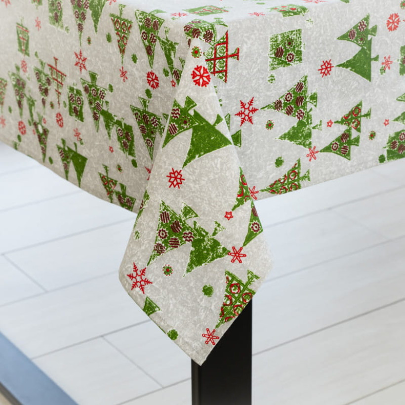 Bieżnik świąteczny choinka 85x85