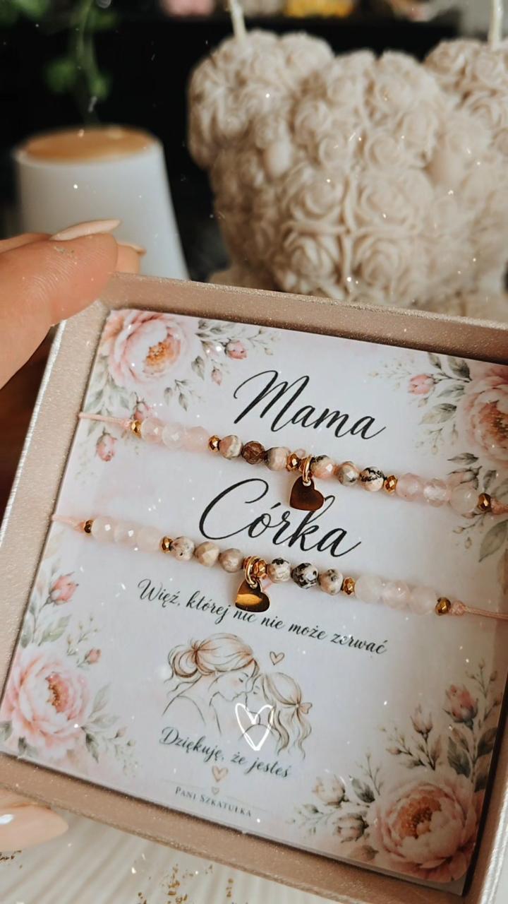 Bransoletki Mama i Córka – kamienie naturalne