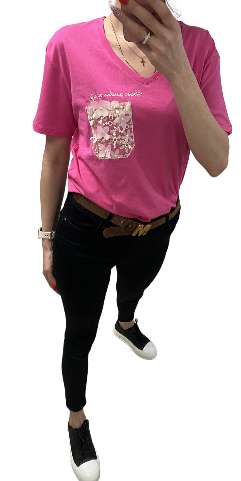 T shirt kwiaty S/M