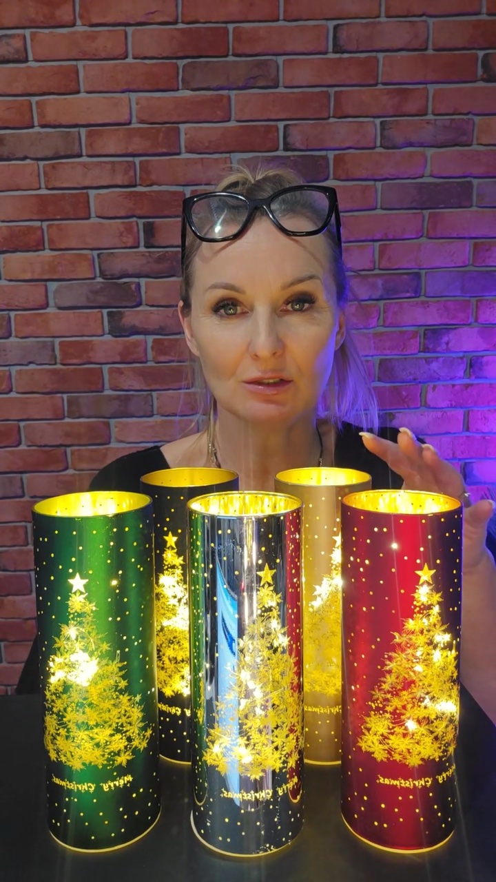 Lampka ŚWIATECZNA świeca LED - MIX kolor