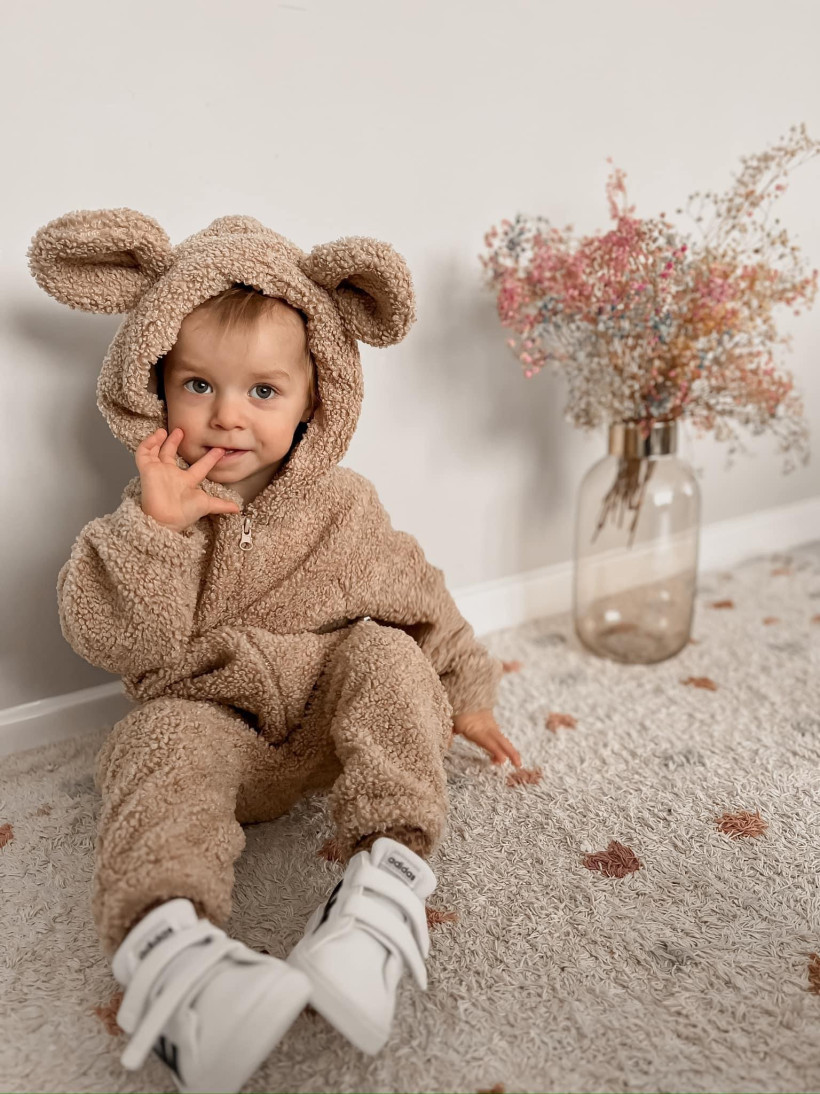 Kombinezon teddy ciemny   beż KAYA