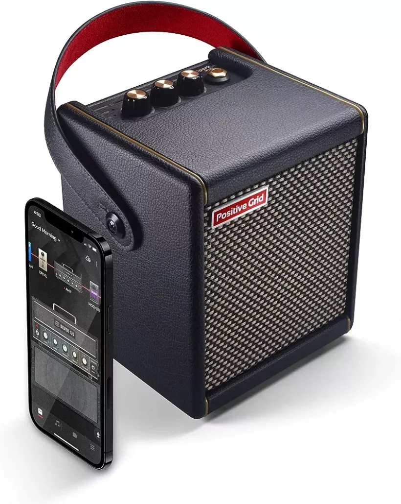A56 Positive Grid Spark Mini 10W Ultraprzenośny inteligentny wzmacniacz gitarowy słuchawkowy czarny