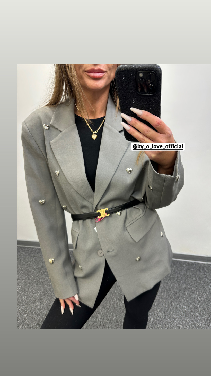 marynarka szara serduszka