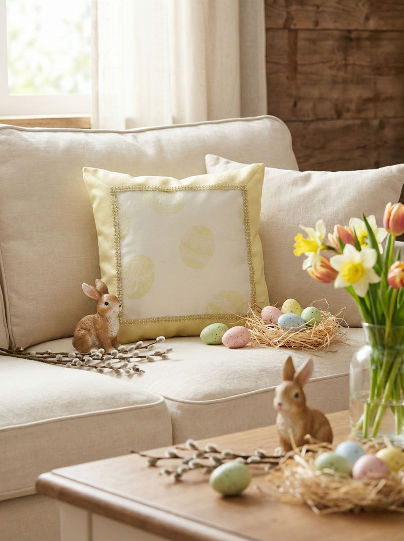 Poszewka złota jajka z cyrkonią 40x40 NL-1501 WN