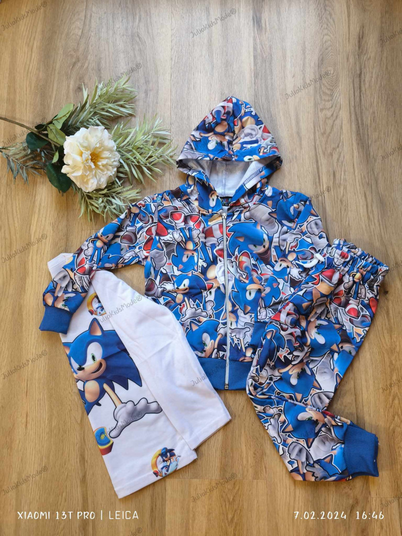 Trainingsanzug für Junge, Sonic