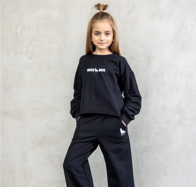 bluza o luźnym kroju czarna mash mnie