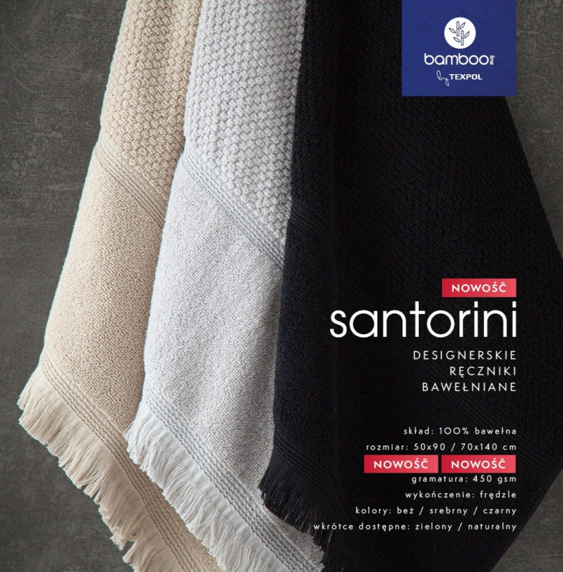 Ręcznik BAWEŁNIANY Santorini 450g - TEXPOL