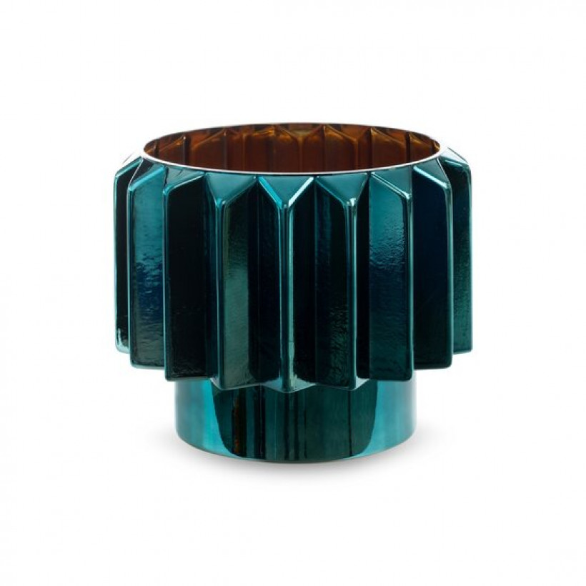 Duża donica plisowana turkus cs/irma/doni/01