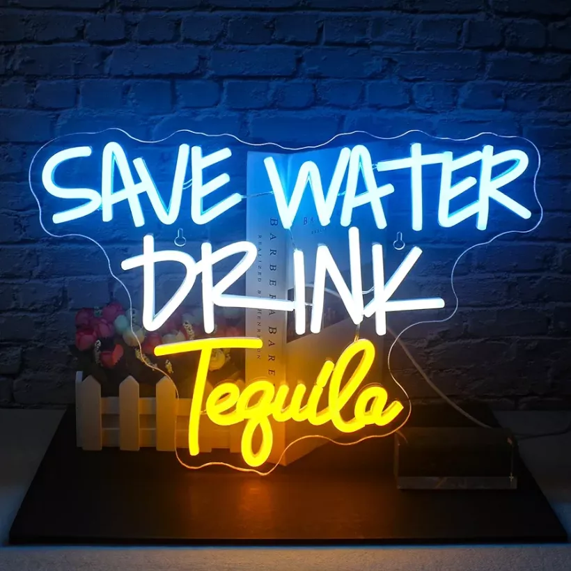 N21 Neon LED Save Water Drink Tequila (uszkodzony)