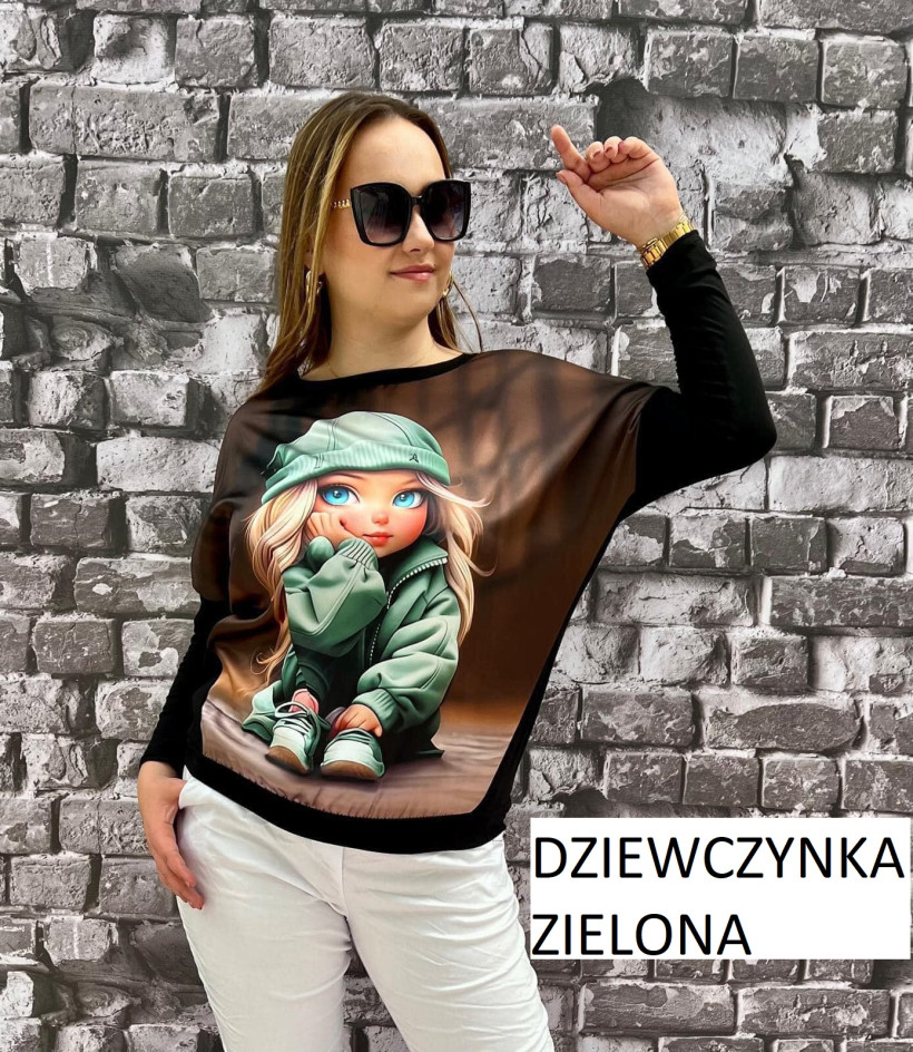 B/BLUZKA DŁUGI RĘKAW PRINT