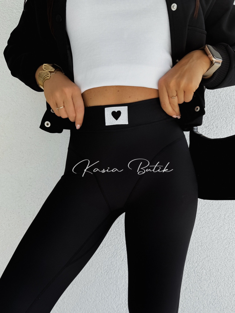 Legginsy Modelująco-Wyszczuplające White Heart Czarne