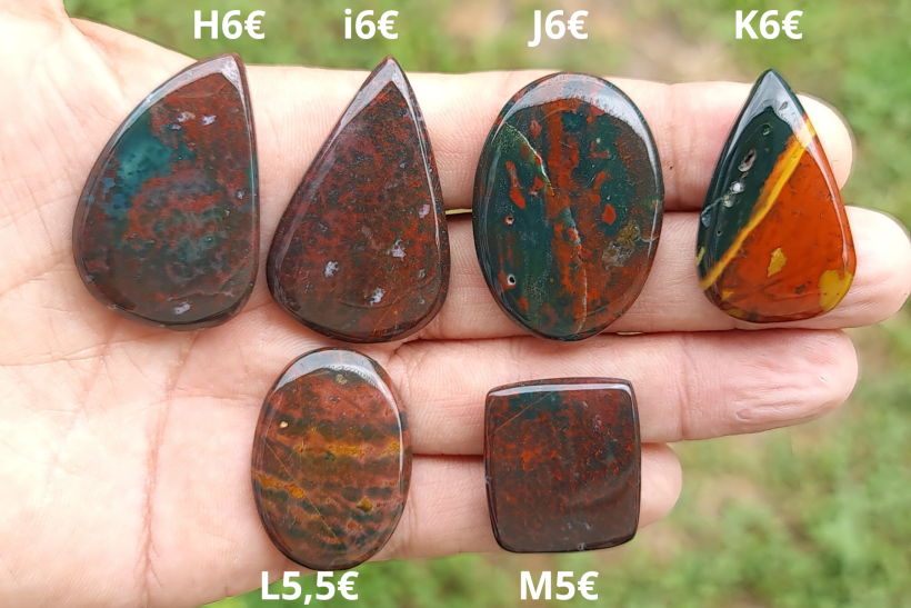 Cabochon jaspe sanguin