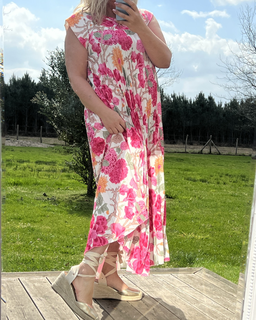 Réf 4178 - Robe plissée 36 au 46