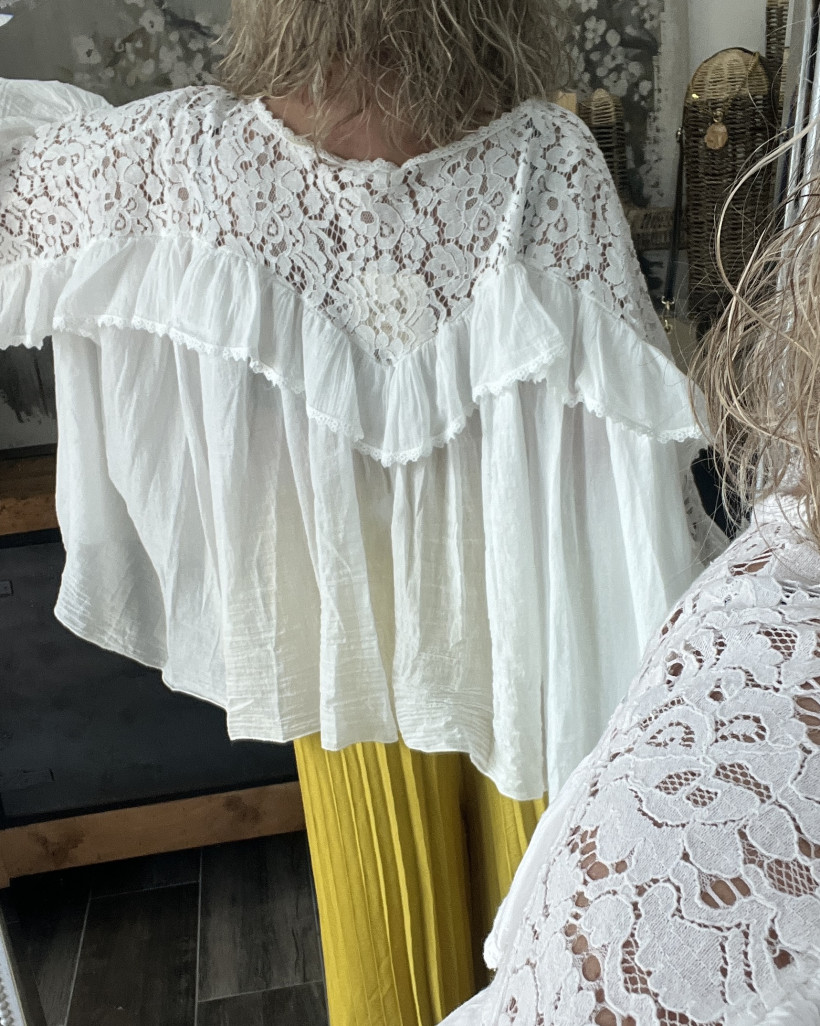 Réf 4419 Blouse dentelle du 36 au 48