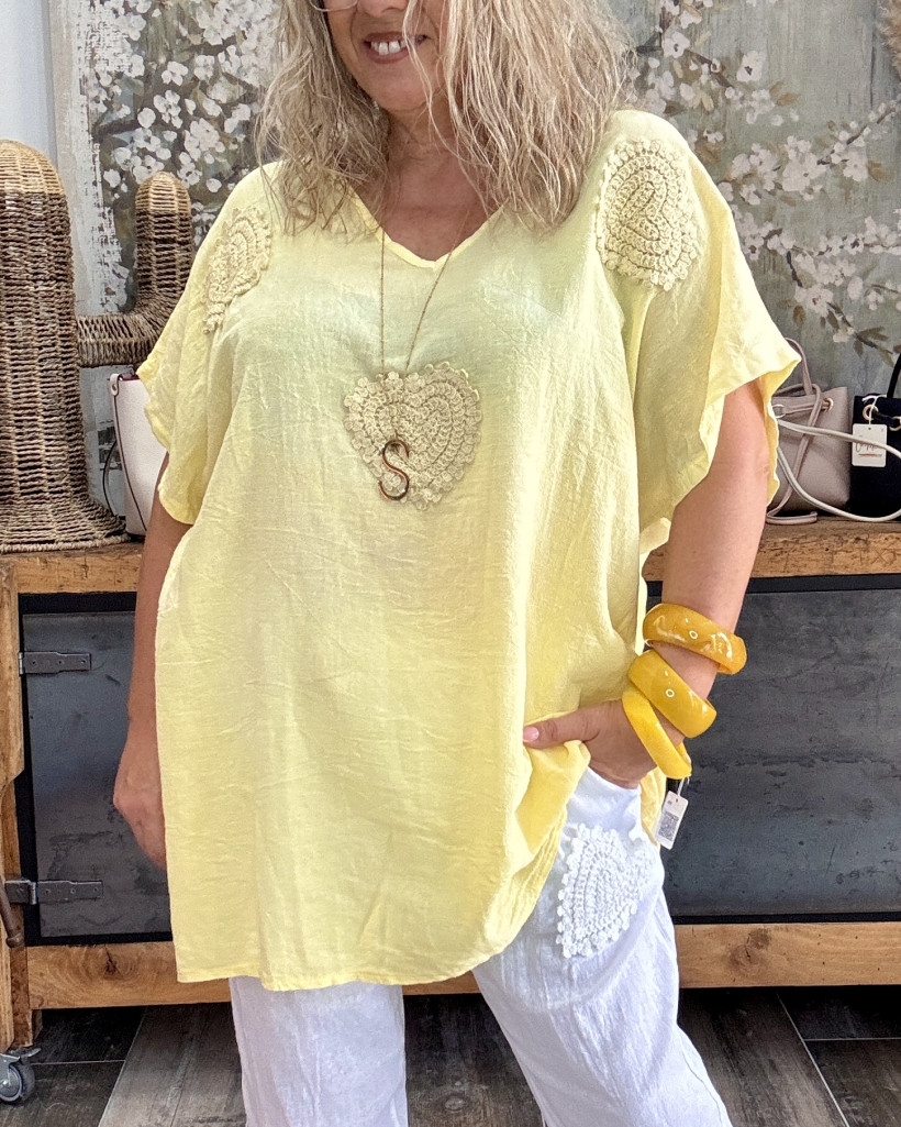 Réf 4448 Top coeur crochet du 40 au 50/52