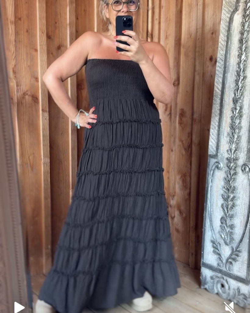 Réf 4847 - Robe Bustier Smoke du 36 au 46